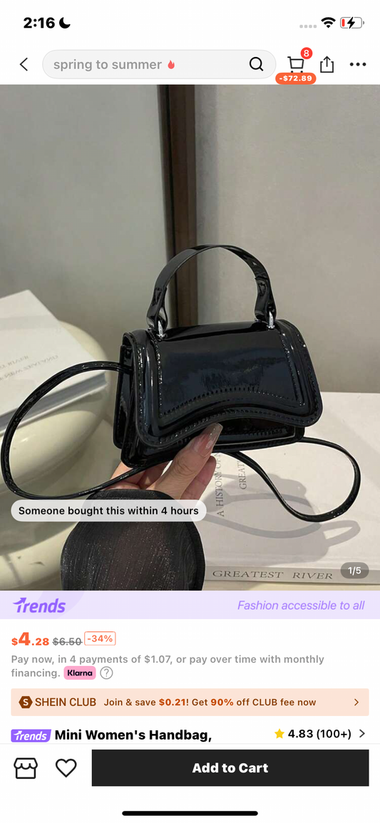 Mini Women's Handbag, Lightweight Portable Mini Tote Bag, New Summer 2025 Fashionable Flap Solid Color Small Bag, Shoulder Crossbody Bag