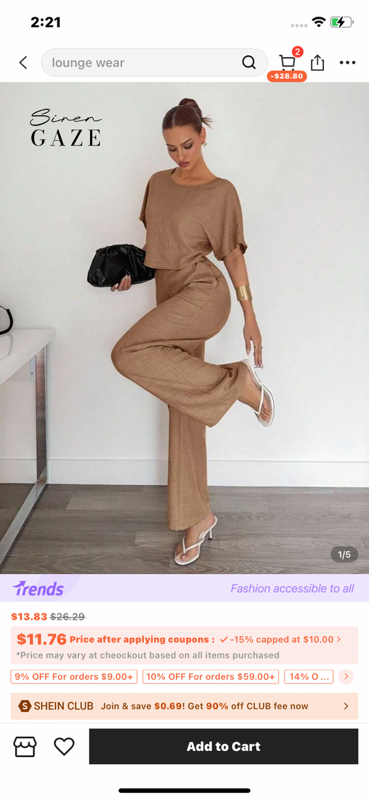 Siren Gaze 2pcs Women Solid Color Pleated Shirt And Pants Casual Suit Tan Two Piece Set Brown Two Piece Set Women Two Piece Set Women Comfy Two Piece Lounge Set Comfortable Two Piece Set Summer