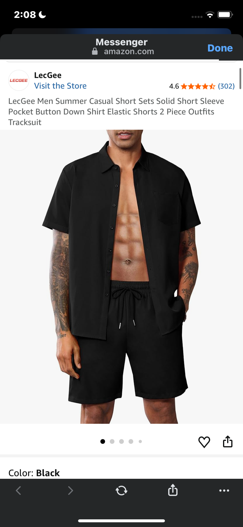 LecGee Men Summer Casual Short Sets Solid Short Sleeve Pocket Button Down Shirt Elastic Shorts 2 Piece Outfits Tracksuit