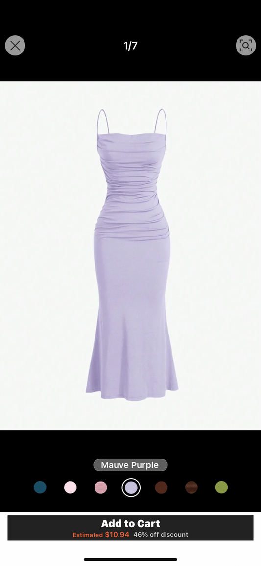 Sweetra Elegant Summer Halterneck Dress With Pleated And Mermaid Tail Hem Maxi Women Outfit