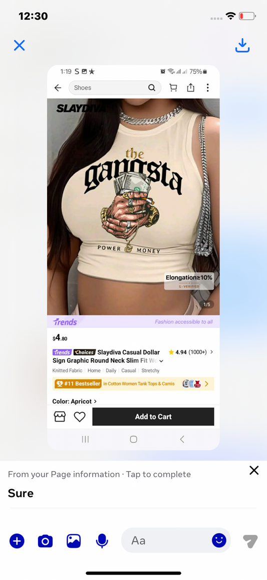 Slaydiva Casual Dollar Sign Graphic Round Neck Slim Fit Women's Tank Top, Summer Back To School