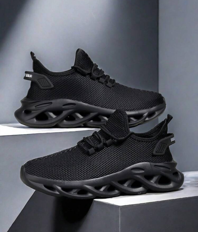 Men's New Spring/Autumn Breathable Flexible Blade Sole Cushioned Shock-Absorbing Outdoor Sports Running Casual Work Shoes