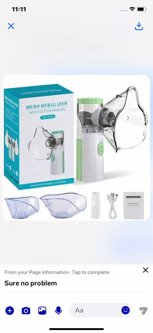 Nebulizer, Portable Nebulizer, Adult And Pediatric Nebulizer Machines For Breathing Aids, Nebulizer Masks And Mesh Nebulizer With Adjustable Nebulization Rate (Without Battery)