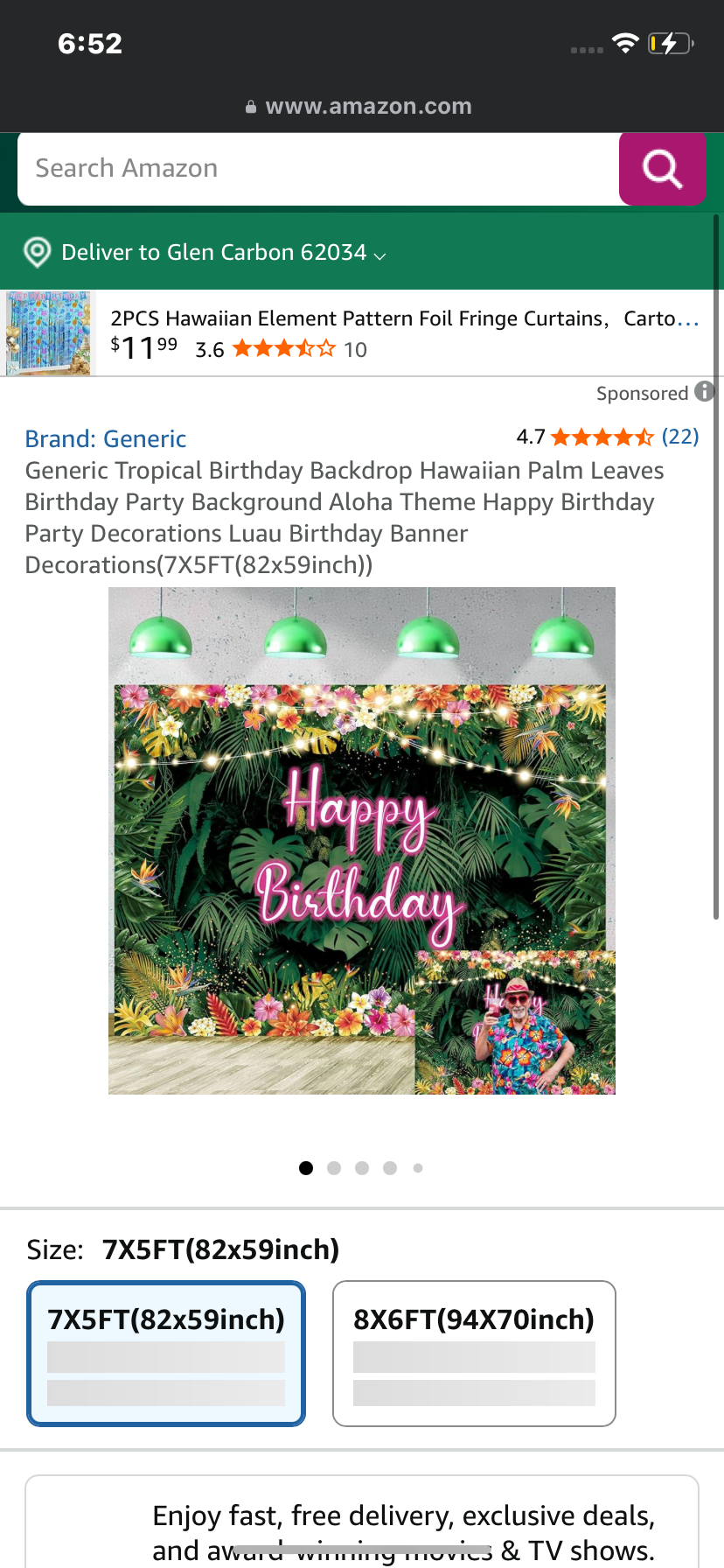 Generic Tropical Birthday Backdrop Hawaiian Palm Leaves Birthday Party Background Aloha Theme Happy Birthday Party Decorations Luau Birthday Banner Decorations(7X5FT(82x59inch))