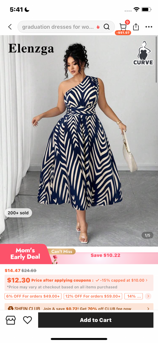 Elenzga Plus Size Women's Elegant Blue & White Floral Print Maxi Dress, Stylish Shoulder Strap Long Dress Suitable For Back To School, Graduation, Valentine's Day, Music Festival, Mother's Day, Halloween, Thanksgiving, Easter, National Day, Prom, Date Par