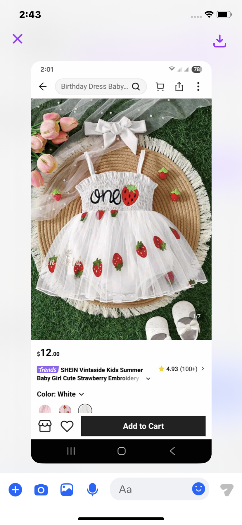 SHEIN Vintaside Kids Summer Baby Girl Cute Strawberry Embroidery Mesh Camisole Romper, Versatile For Indoor & Outdoor Wear