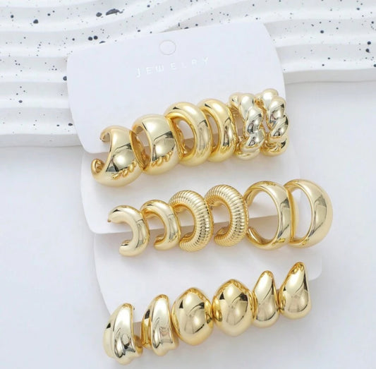 Gold earrings