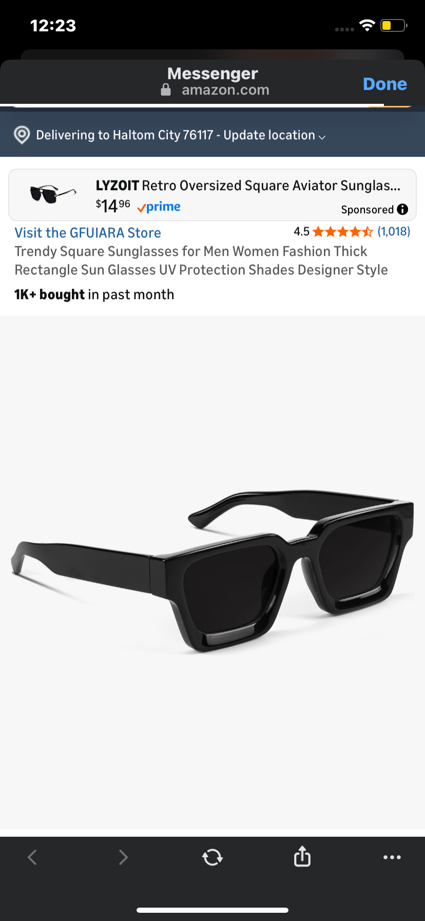 Trendy Square Sunglasses for Men Women Fashion Thick Rectangle Sun Glasses UV Protection Shades Designer Style