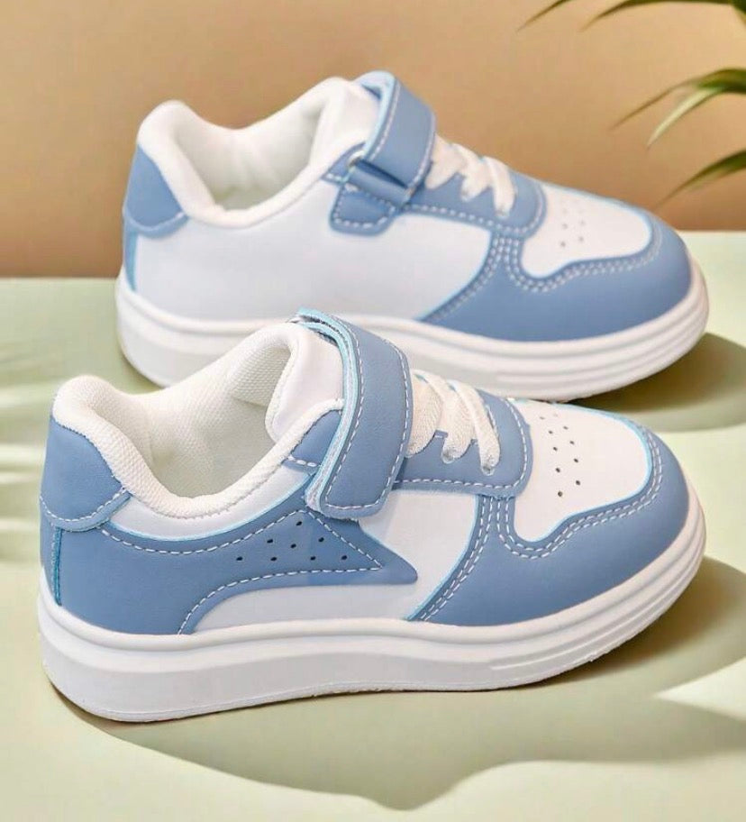 1 Pair Kid's Casual Mixed Color Canvas Sneakers, All Season