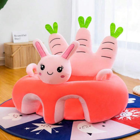 Baby Sitting Chair - Soft Cartoon Animals Support Seat For Learning To Sit, Lightweight Infant Chair, Unfilled Cotton