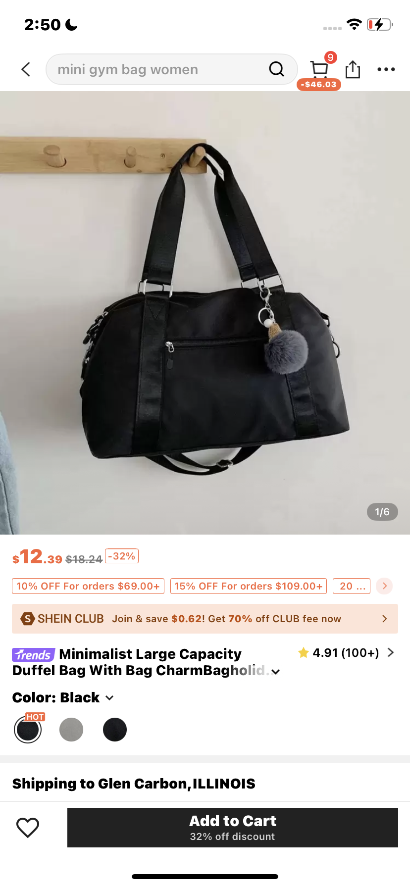 Minimalist Large Capacity Duffel Bag With Bag CharmBagholidayLuggage BagWeekend BagOvernight Bag Essentials Organizer For Summer Vacation Traveling Bag Travelling Organizer Outfit Airport Clothes Stuff Luggage Bag Christmas Gift Ideas Women Girls Xmas Gif