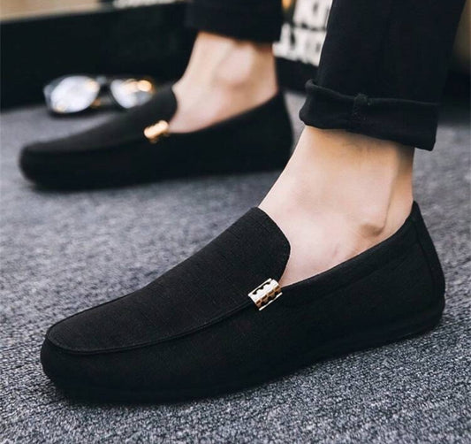 One Pair Of Men's Versatile Loafers (Note: Runs Small, Please Order One Size Up), Slip-On Style With Soft Upper And Non-Slip Sole, For Casual Work Party, Breathable Sports Elegant Design With Buckle, Outdoor Driving Shoes