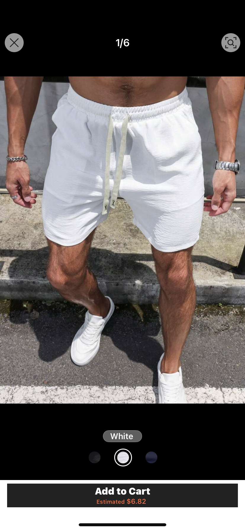 Manfinity Homme Men's Solid Color Drawstring Waist Ice Silk And Linen Shorts Plain Casual Vacation White Drawstring Shorts, For Husband, Boyfriend Gifts