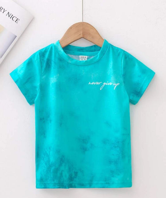 SHEIN Young Boy Toddler Boys Slogan Graphic Tie Dye Tee