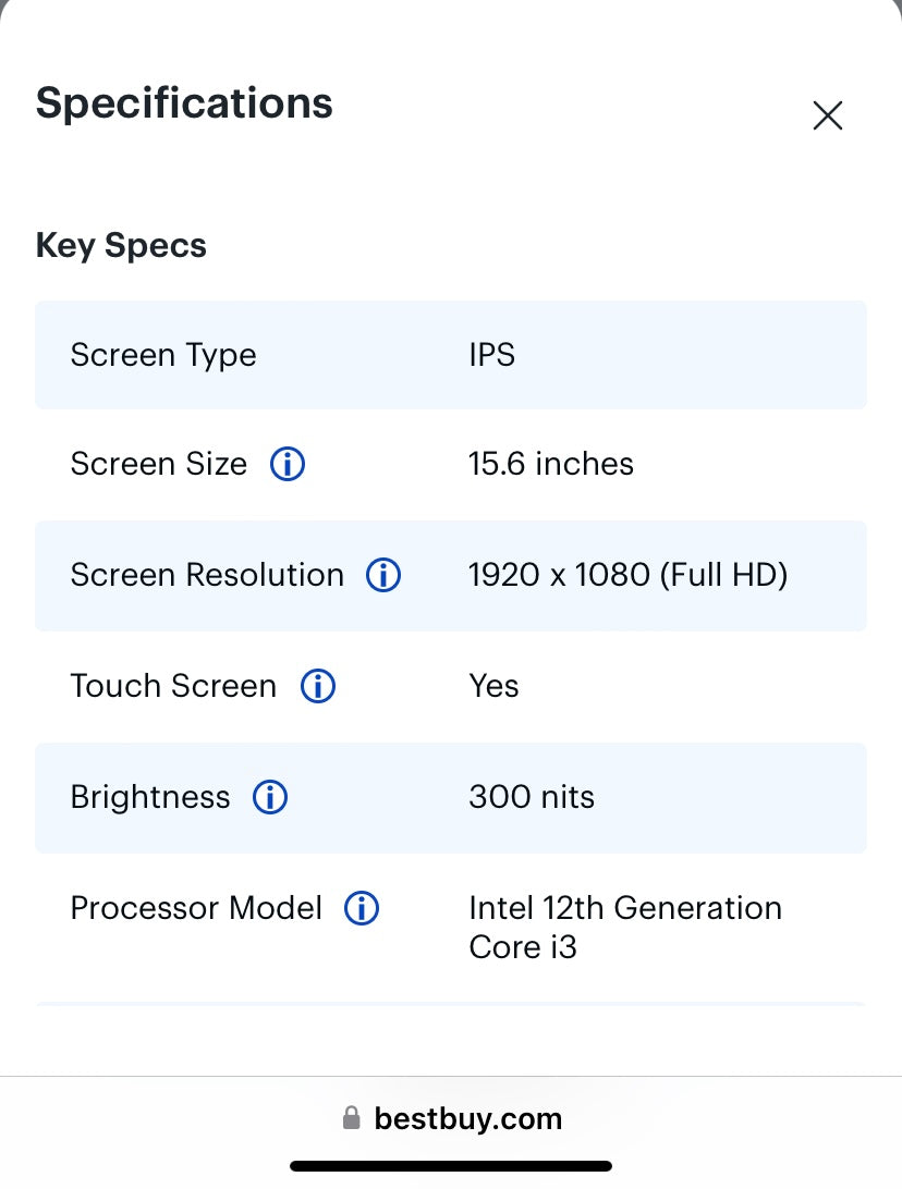 Lenovo Ideapad 1i 15.6" FHD Touch Laptop - Intel Core i3-1215U with 8GB Memory - Intel UHD Graphics - 256GB SSD (New)