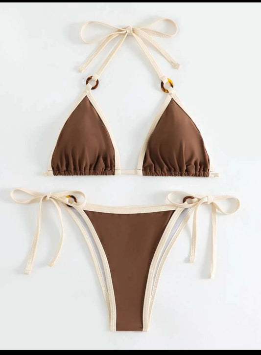 SHEIN Swim 2022 Minimalist Solid Color Bikini Summer