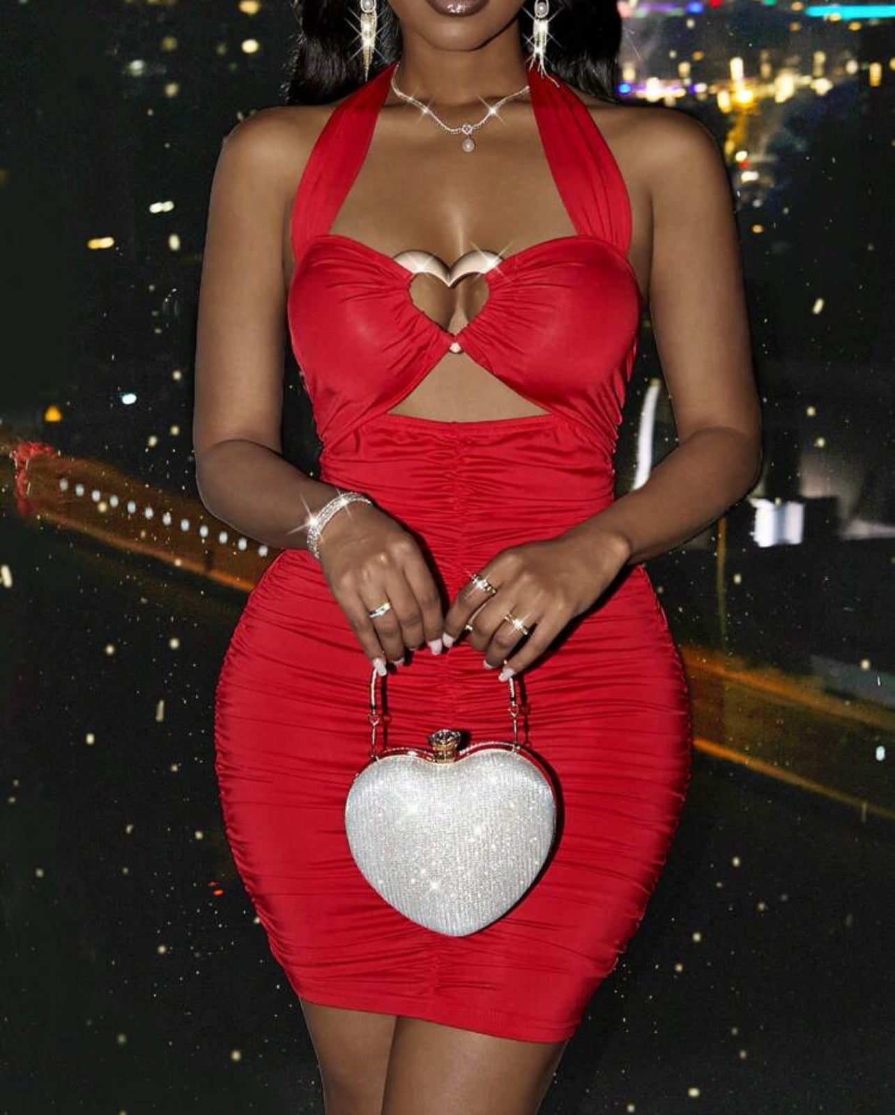 Red heart shape in the middle