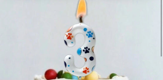 Cute Puppy Paw Print Number Birthday Candles, Suitable For Cake Decorations, Birthday Celebrations, Anniversary Commemorations, Birthday Decorations, Happy Birthday, Cake Candles, Room Decor Gifts Graduation