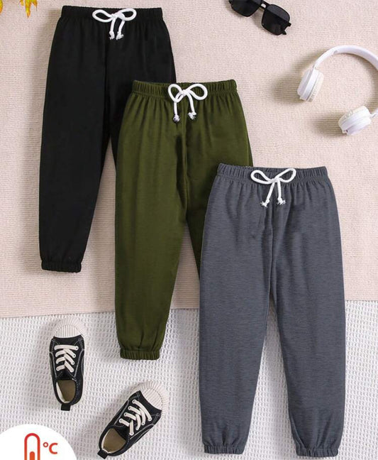3pcs/Set Young Boy Casual Drawstring Pants, Spring Summer Fall