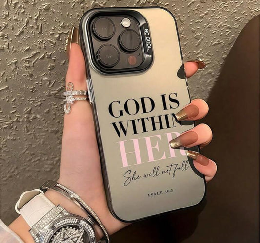 Phone case god is with her