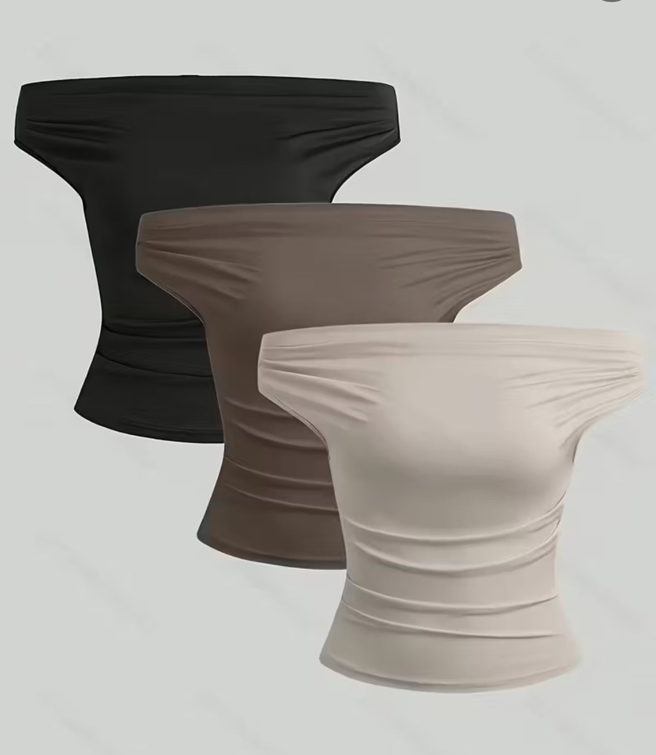 3pcs Women's Slim-Fit Off-the-Shoulder/One-Shoulder T-Shirts - High-Stretch Solid Color Tops (Black/Dark Brown/Beige) - Elegant Short Sleeve Shirts for Wedding Guest, Party & Casual Attire - Machine Washable All-Season Blouse, Womens Tops And Blouses, Top