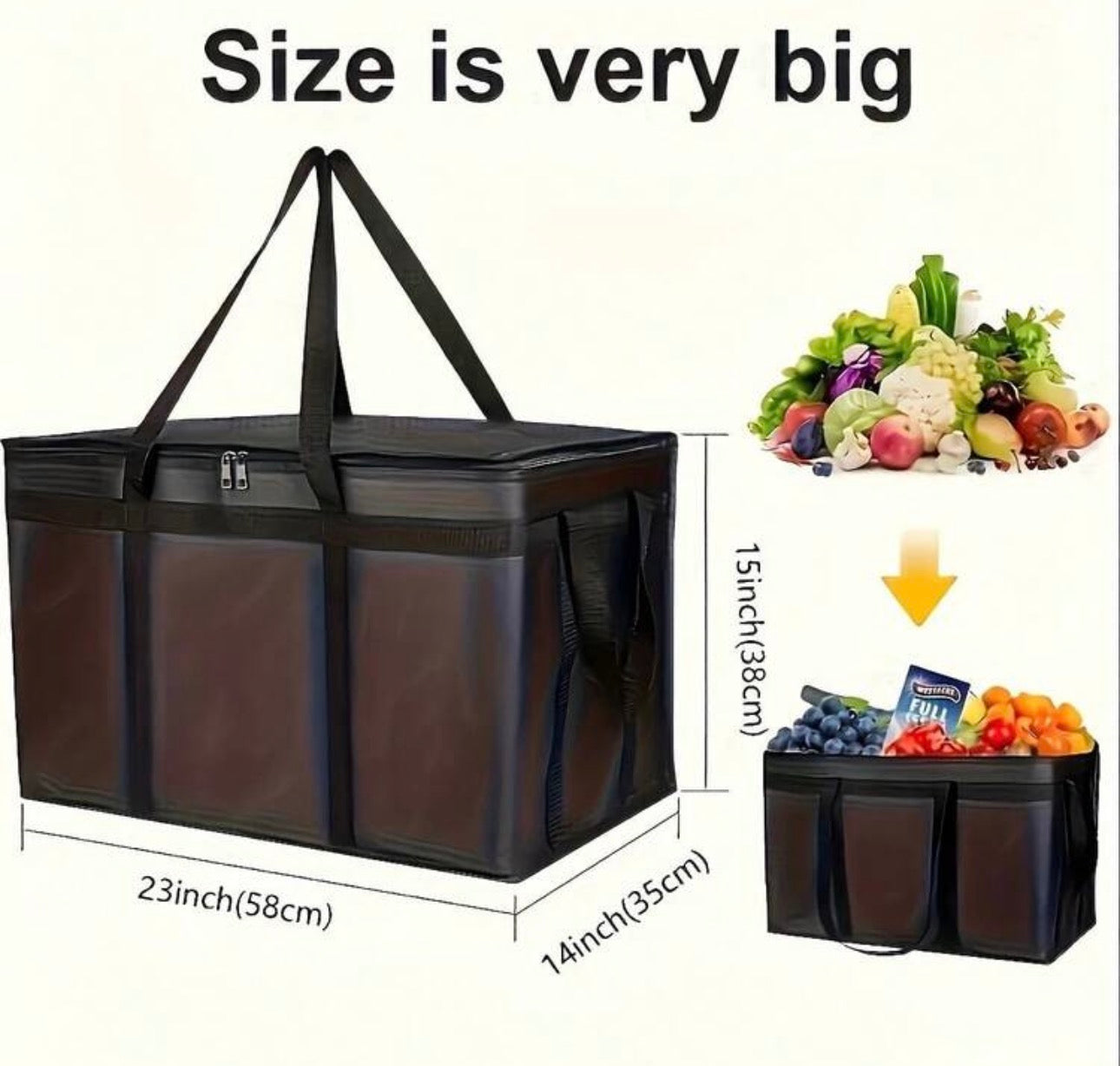 ZBEZBE Insulated Food Delivery Bags, XXXL Hot And Cold Pizza Delivery Bags, Commercial Large Capacity Insulated Bags, Doordash Catering Cooler Bags, Party Warmers