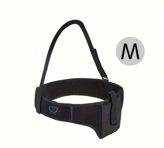 1pc Breathable Adjustable Waist & Shoulder Strap Waist Bag - Classic Black, Dual-Hand Design, Polyester Material, Buckle Closure, Suitable For Discreet Carrying