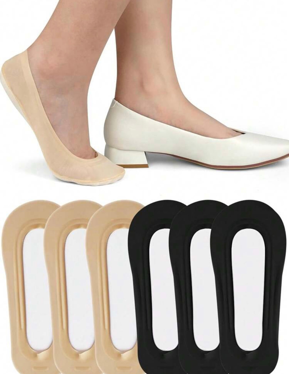 2/4/5/6/10/20 Pairs Women's Ultra Low Cut Invisible Socks, Non-Slip Nylon Foot Socks, Suitable For Flats, Loafers, High Heels, Daily Wear