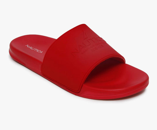Nautica Men's Open Toe Slide Sandals - Comfortable Indoor & Outdoor Shower Slippers