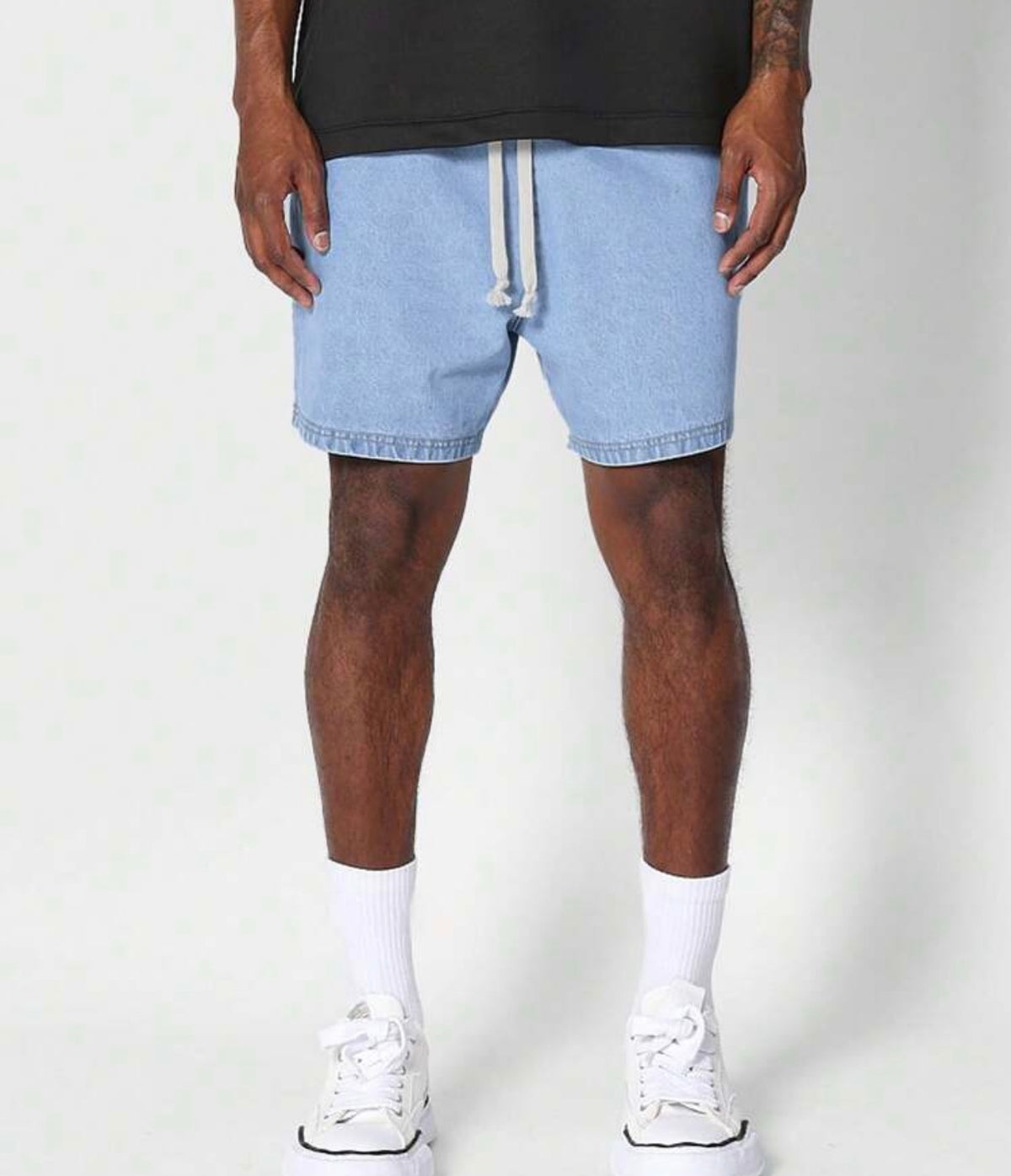 SUMWON Drop Crotch Denim Shorts Jorts