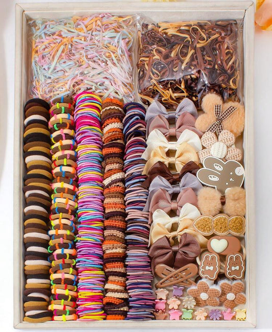 932pcs Girls Fashion Hair Accessories Set, Multi-Color Headbands, Scrunchies, Cute Bow Clips, Rabbit Hair Pins, 3D Flower Hairclips, Gift