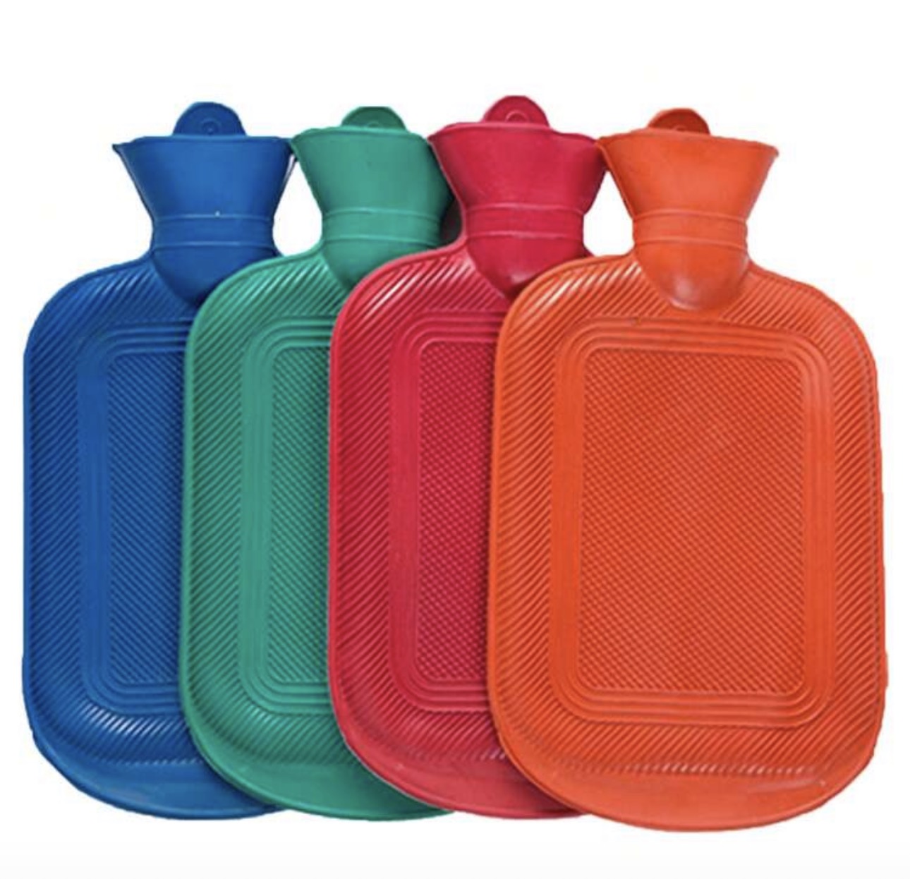 1/2pcs Rubber Hot Water Bottle, Explosion-Proof Warm Inner Liner, Winter Anti-Scald Plush Warmth Tool. Due To Different Batches, The Anti-Slip Print May Vary Slightly.
