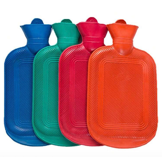1/2pcs Rubber Hot Water Bottle, Explosion-Proof Warm Inner Liner, Winter Anti-Scald Plush Warmth Tool. Due To Different Batches, The Anti-Slip Print May Vary Slightly.