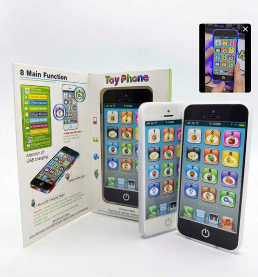Children Simulation Phone Baby Musical Early Educational Toys English Learning Cellphone With Light Sound Mobile Vocal Toy
