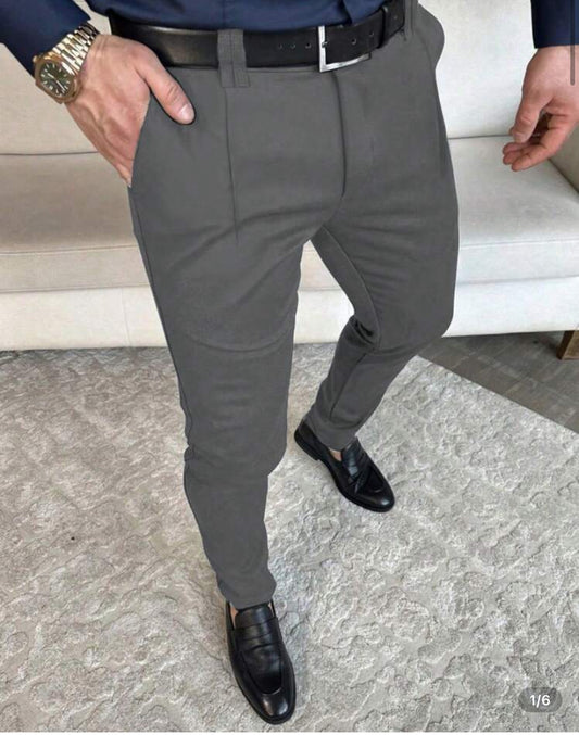 Manfinity Mode Men Slant Pocket Suit Pants Without Belt