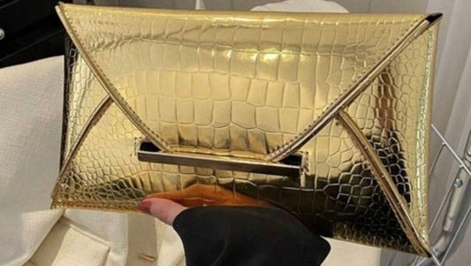Ellevyn Crocodile Print, Snake Print, Solid Color, Minimalist, Fashionable, Casual PU Clutch, Envelope Bag, Fashionable Clutch Bags For Woman ,Wedding