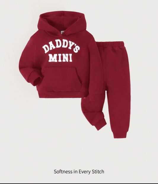 Cozy Pixies Baby Boy Letter Pattern Hoodie & Sweatpants