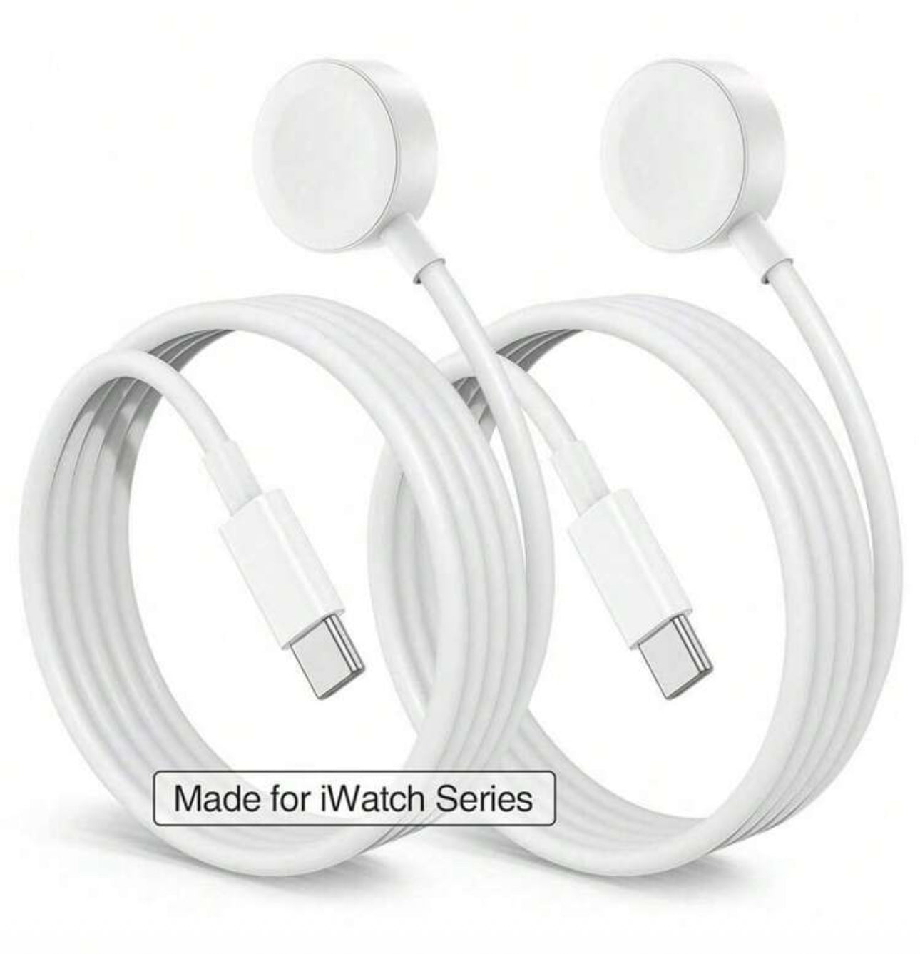 2pcs 3.3ft/100cm Magnetic Wireless Charger Cable Compatible With Watch Series Ultra/9/8/7/6/5/4/3/2/1/SE, Type-C Fast Charging