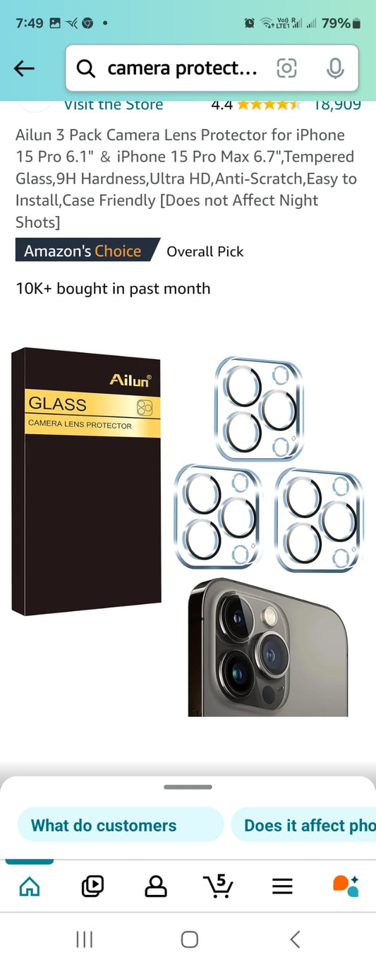 Camera Protector Iphone 15 pro max