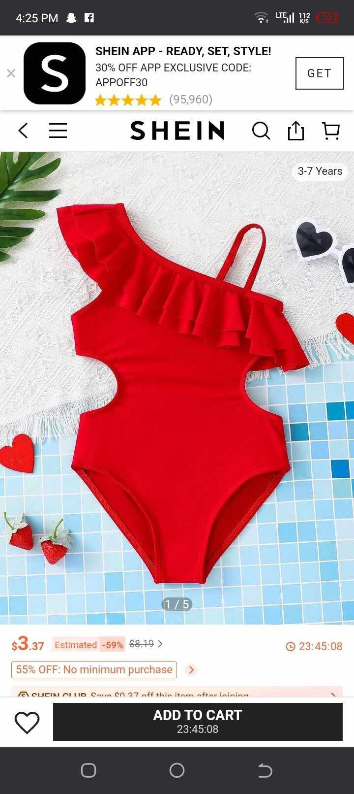 Red swimsuit