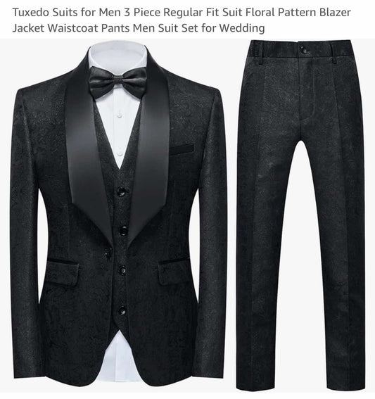 Black tuxedo suit