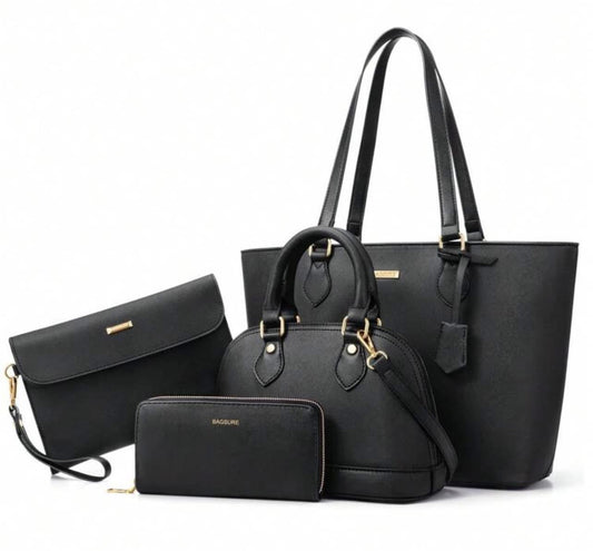 4PCS Women Purse And Handbag Set Wallet Tote Bag Satchel Oversized Shoulder Top Handle Bag Hobo Bags