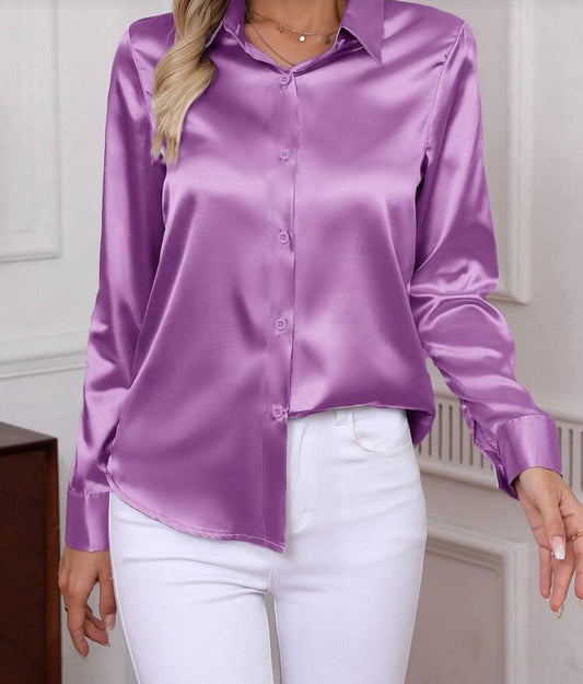 Plus Size Women Elegant Poplin Shirt, Classic Solid Color Soft Comfortable Single-Breasted Long Sleeve Blouse, 2025 Autumn/Winter New Women Clothing Plus Size Top