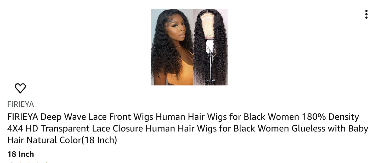 FIRIEYA Deep Wave Lace Front Wigs Human Hair