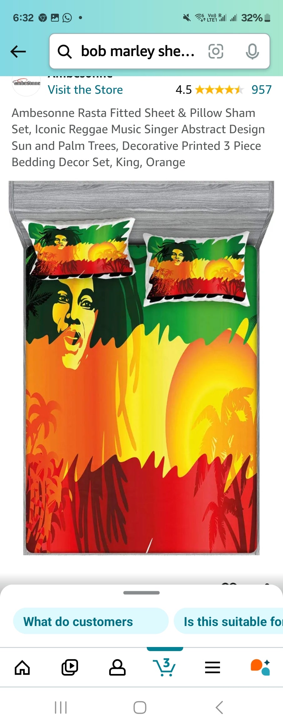 Bob Marley Sheets set