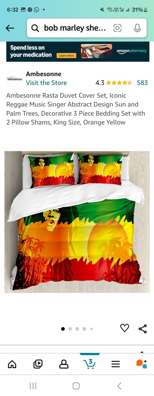 Bob Marley Comforter Set