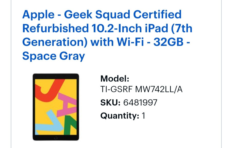 IPad 7th Generation