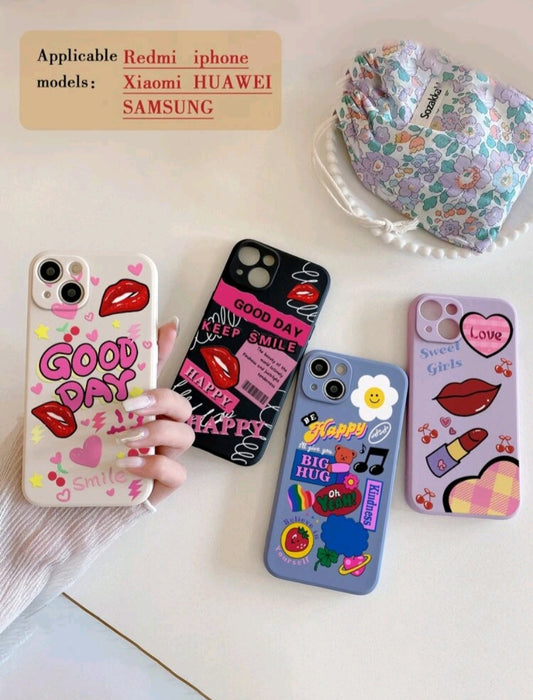 4pcs Compatible With Huawei P14/Apple Iphone 13/Huawei P12 Pro/Samsung P11 Kawaii