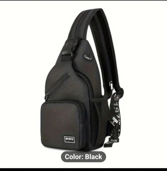 1pc Large Capacity Sports Casual Crossbody Chest Bag - Waterproof & Breathable Outdoor Fashion Waist Bag With Adjustable Strap & Multiple Compartments For Hiking, Travel, And Daily Use