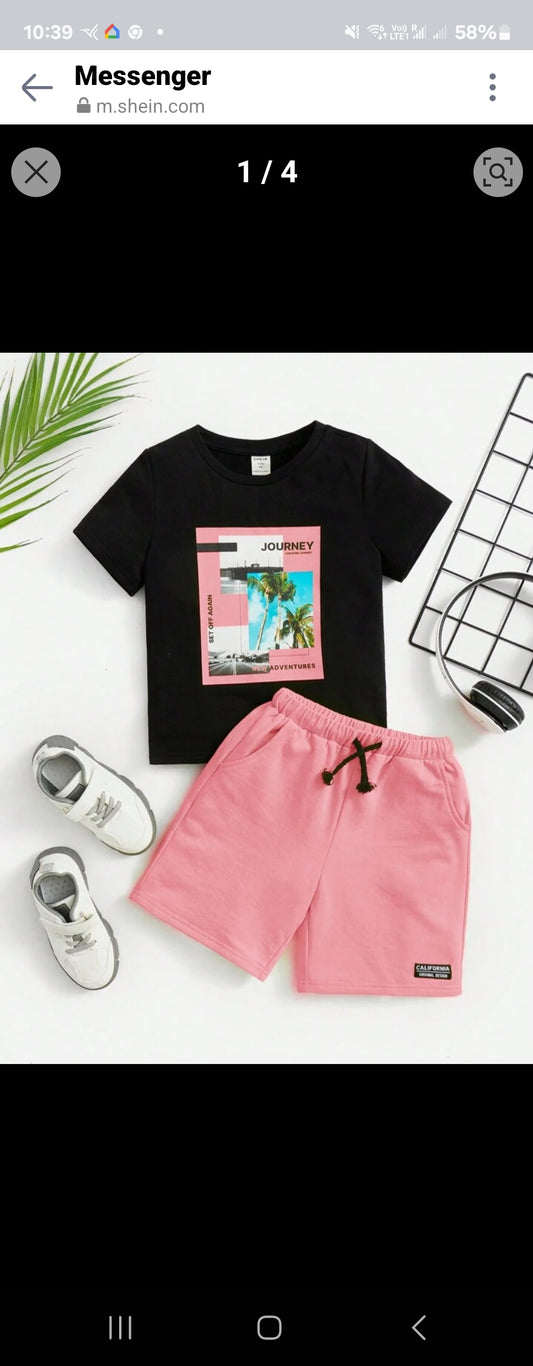 SHEIN Young Boy Street-Style Casual Outfits